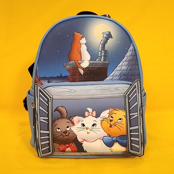 Loungefly Disney The Aristocats Window Portrait Glow-in-the-Dark Mini Backpack - Picture 12 of 12